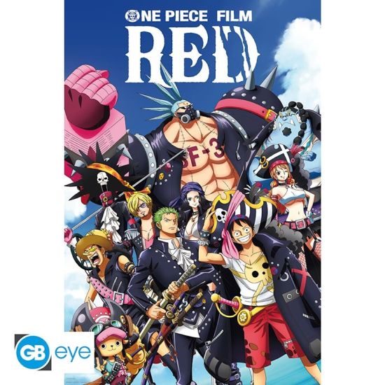 One Piece : Rouge : Affiche Full Crew (91.5 x 61 cm) Précommande