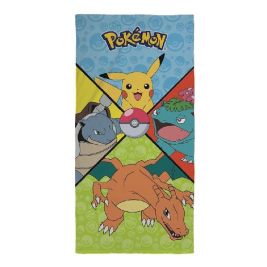 Eén stuk: Starter Pokemon Premium handdoek (70 cm x 140 cm)