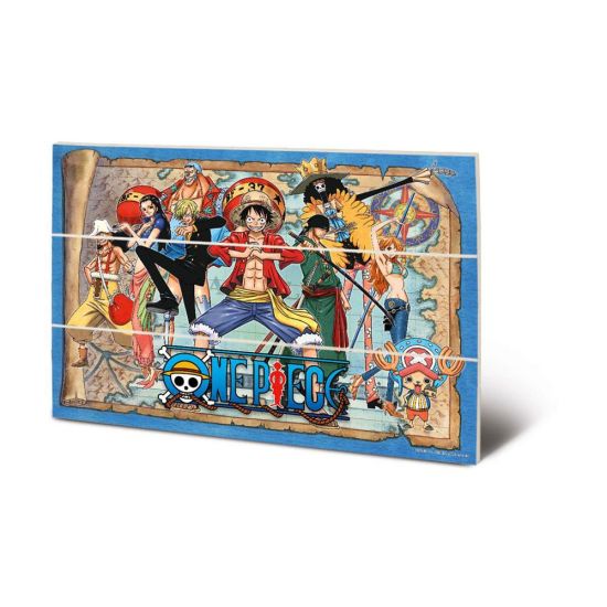 One Piece: Straw Hat Pirates Map Wooden Wall Art (20x30cm)