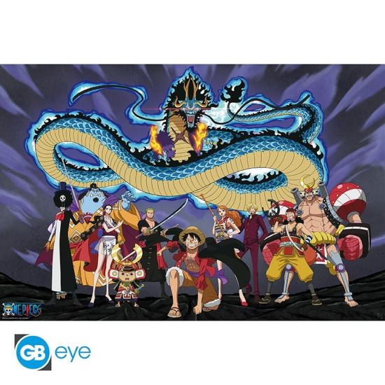 One Piece: De crew versus Kaido-poster (91.5 x 61 cm) Pre-order