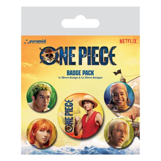 One Piece: The Straw Hats Pin-Back Buttons 5-Pack