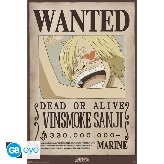 One Piece: Wanted Sanji Poster (91.5 x 61 cm)