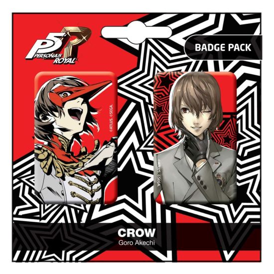 Persona 5 Royal: Crow / Goro Akechi Pin Badges 2-Pack Preorder