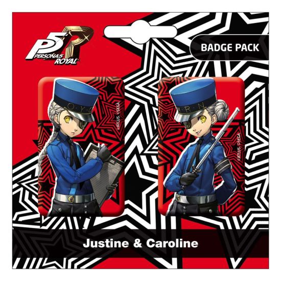 Persona 5 Royal: Justine & Caroline Pin Badges 2-Pack Preorder