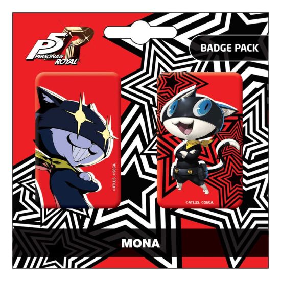 Persona 5 Royal: Mona / Morgana Pin Badges 2-Pack Preorder