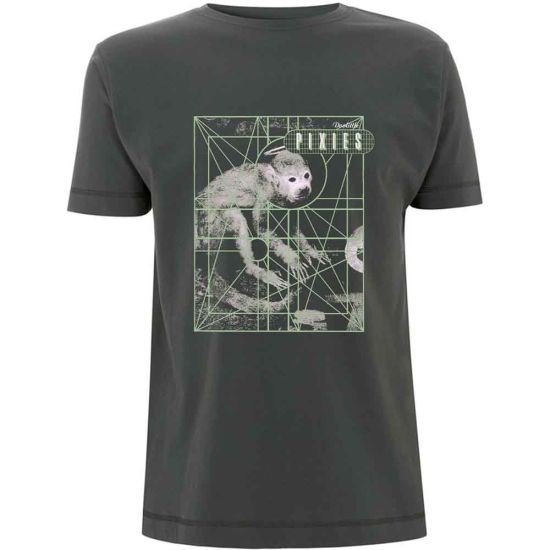 Pixies: Monkey Grid - Charcoal Grey T-Shirt