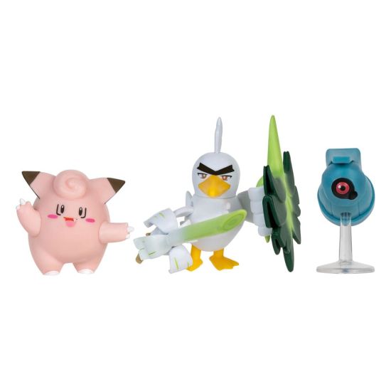 Pokémon: Clefairy, Beldum, Sirfetch'd Battle Figure Set 3-Pack (5cm) Preorder