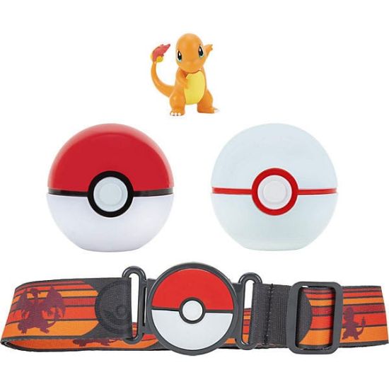 Pokémon : Ensemble de ceinture Clip'n'Go Poké Ball (Poké Ball, Luxury Ball et Salamèche)