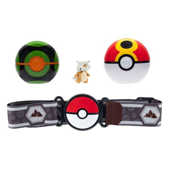 Pokémon: Juego de cinturones Clip'n'Go Poké Ball Repetir bola, Dusk Ball y Cubone Reserva