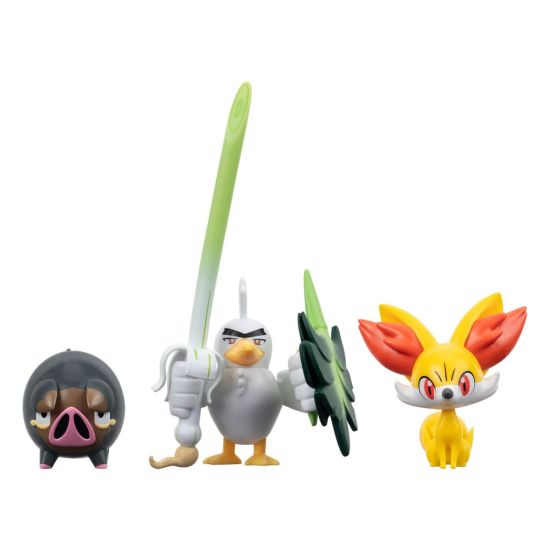 Pokémon : Fennekin, Lechonk, Sirfetch'd Battle Figure Set 3-Pack (5 cm) Précommande