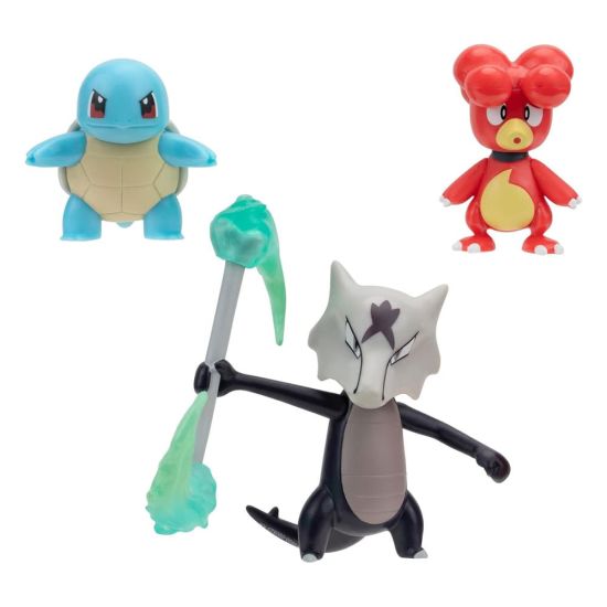 Pokémon: Magby, Squirtle #4, Alolan Marowak Battle Figure Set Paquete de 3 (5 cm) Reserva