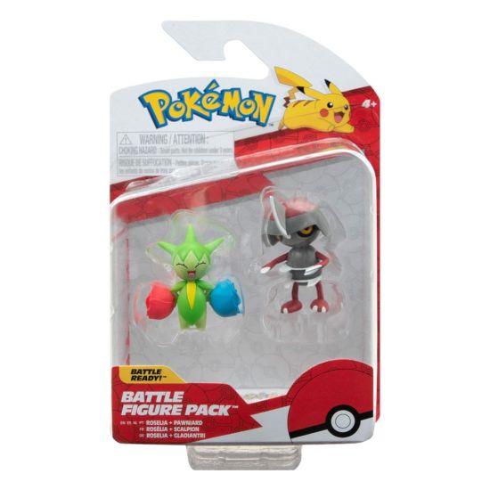 Pokémon: Pawniard & Roselia Mini Figure Battle Figure Pack 2-Pack (5cm) Preorder