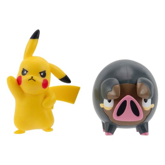 Pokémon: Juego de figuras de batalla de Pikachu n.° 5 y Lechonk Paquete de 2 figuras (5 cm) Reserva