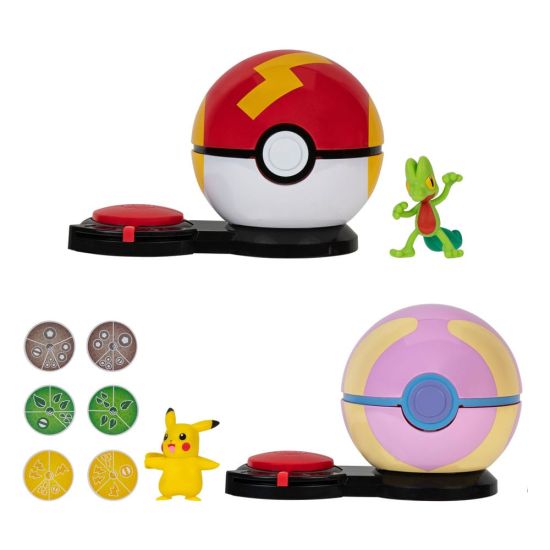 Pokémon: Pikachu (hembra) con Fast Ball vs. Treecko con Heal Ball Juego de ataque sorpresa Reserva