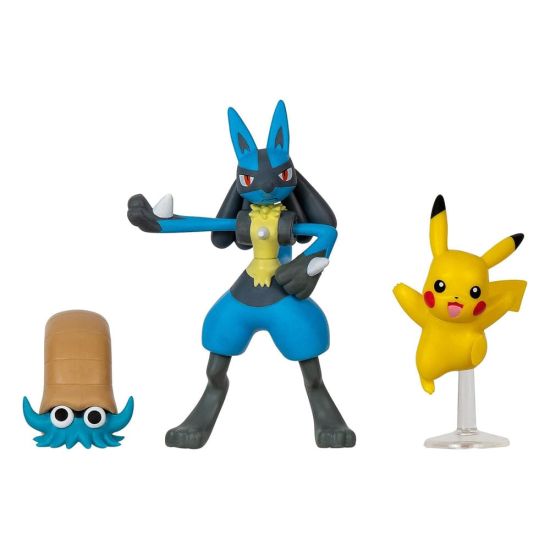 Pokémon: Pikachu, Omanyte, Lucario Battle Figure Set Figure 3-Pack Preorder