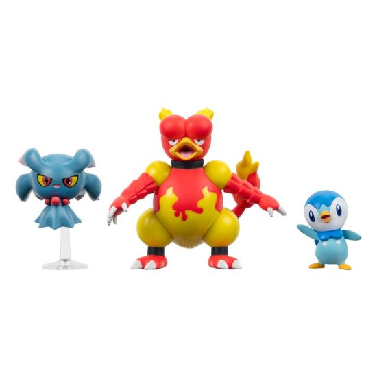 Pokémon: Piplup, Misdreavus, Magmar Battle Figure Set, 3-pack (5 cm) Pre-order