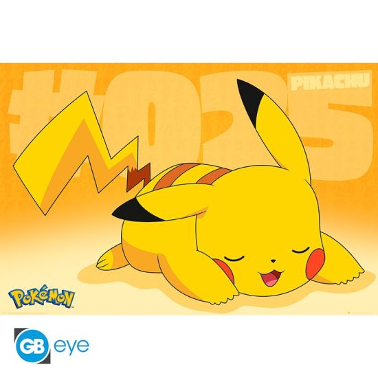 Pokémon : Affiche Pikachu Endormi (91.5x61cm) Précommande