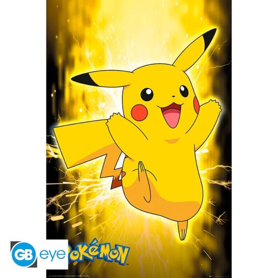 Pokémon : affiche néon Pikachu (91.5 x 61 cm)