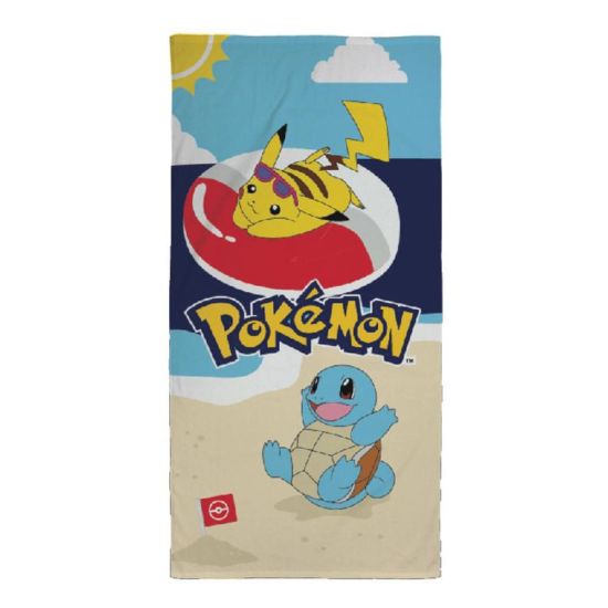 Pokemon: Pikachu, Schiggy handdoek (70x140cm) Pre-order