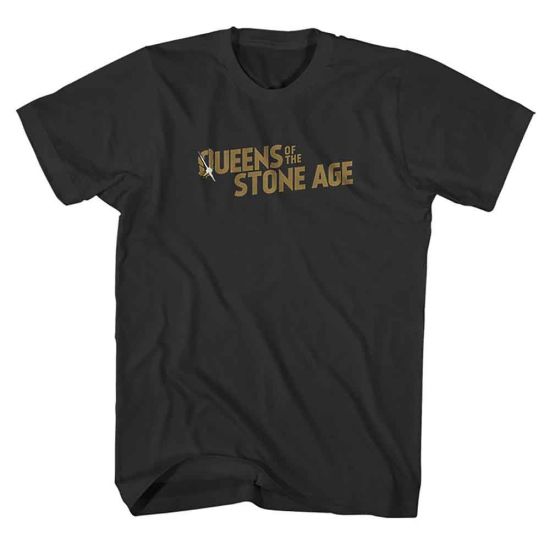 Queens Of The Stone Age: Bullet Shot Logo - Black T-Shirt