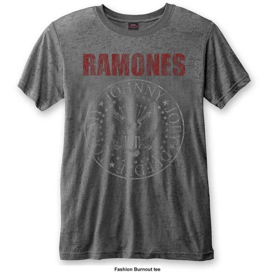 Ramones: Presidential Seal (Burnout) - Charcoal Grey T-Shirt