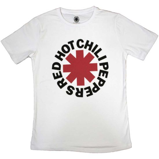 Red Hot Chili Peppers: Classic Asterisk - Ladies White T-Shirt