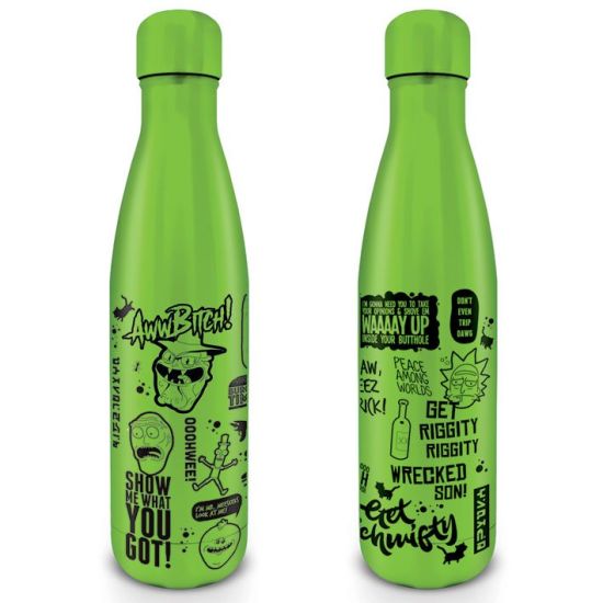 Rick und Morty: Trinkflasche mit Zitaten