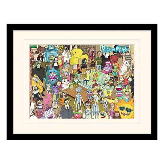 Rick and Morty: Total Rickall Collector Print Framed Poster (white background) Preorder