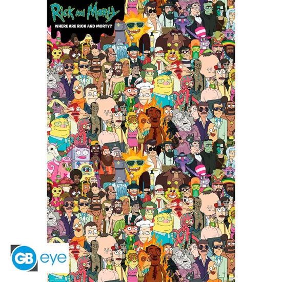 Rick et Morty : Où est Rick Poster (91.5 x 61 cm) Précommande