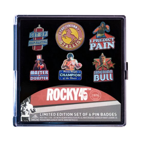 Rocky : Pack de 6 badges à épinglettes en édition limitée