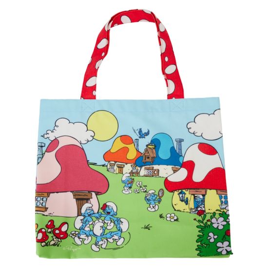 Loungefly: The Smurfs Village Life Canvas Tote Bag