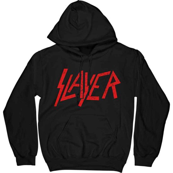 Slayer: Distressed Logo - Black Pullover Hoodie