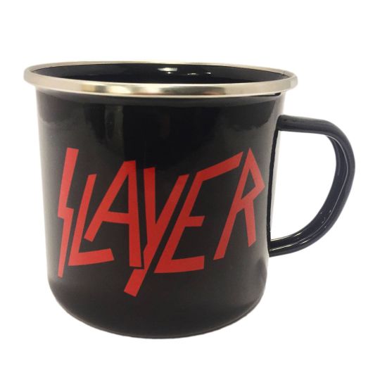 Slayer: Emaille mok met logo vooraf besteld
