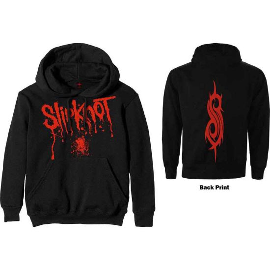 Slipknot: Splatter (Back Print) - Black Pullover Hoodie