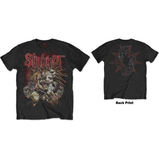 Slipknot: Torn Apart (Back Print) - Black T-Shirt