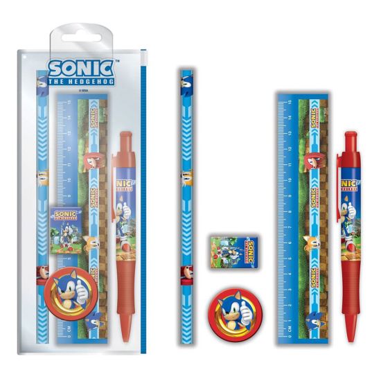 Sonic The Hedgehog: Golden Rings 5-Piece Stationery Set Preorder