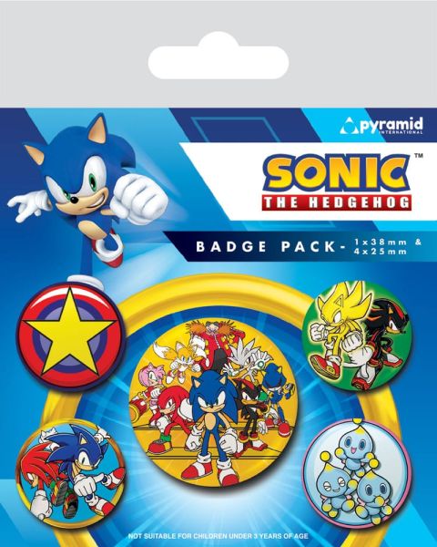 Sonic the Hedgehog: Paquete de 5 botones con pasador de Speed ​​Team