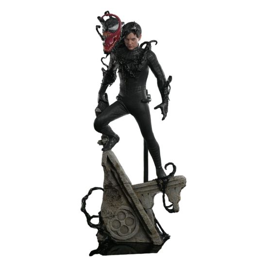 Spider-Man 3 : Spider-Man (Costume noir) Figurine d'action chef-d'œuvre du film 1/6 (version Deluxe) (30 cm)