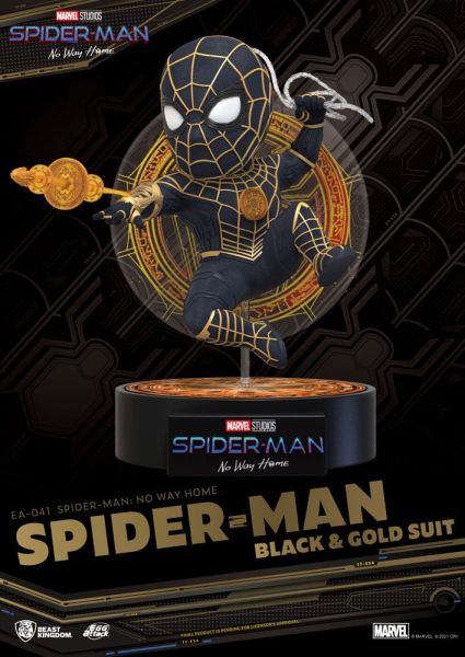 Spider-Man: No Way Home Egg Attack Figure Black & Gold Suit (18cm) Preorder