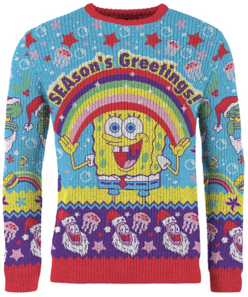Spongebob Squarepants: SEAson's Greetings Ugly Christmas Sweater