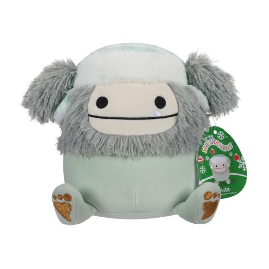 Squishmallows: Evita the Bigfoot Plush Figure Christmas with Trapper Hat (12cm) Preorder