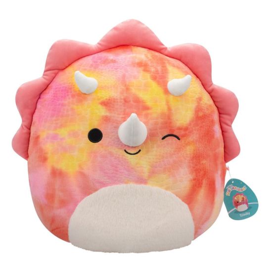 Squishmallows: Trinity Pink Tie-Dye Triceratops Plush Figure with Fuzzy Belly (40cm) Preorder