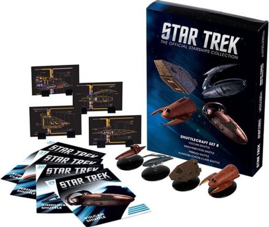 Star Trek: Shuttle Set 8 gegoten mini-replica's van ruimteschepen vooraf besteld