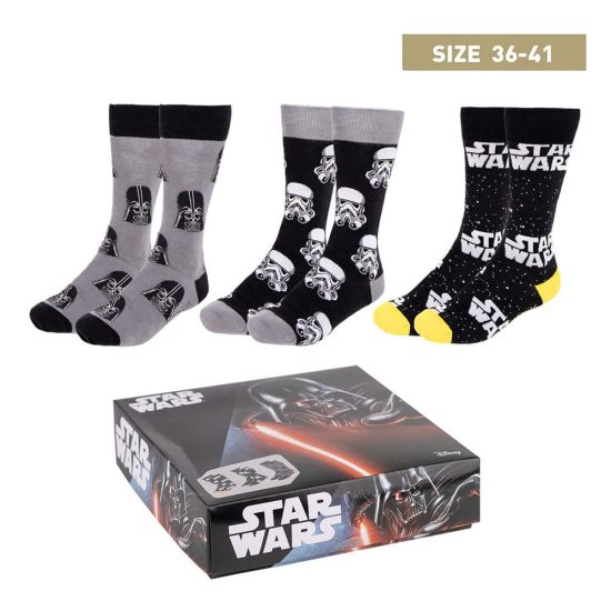 Star Wars : paquet de 3 chaussettes (35-41) Précommande