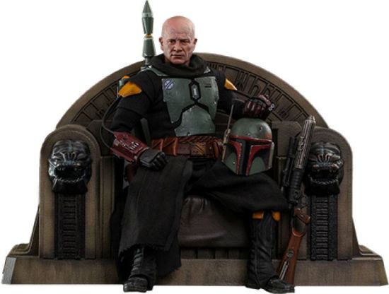 Star Wars: Boba Fett (Repintar armadura) Figura de acción 1/6 y trono (30 cm) Reserva