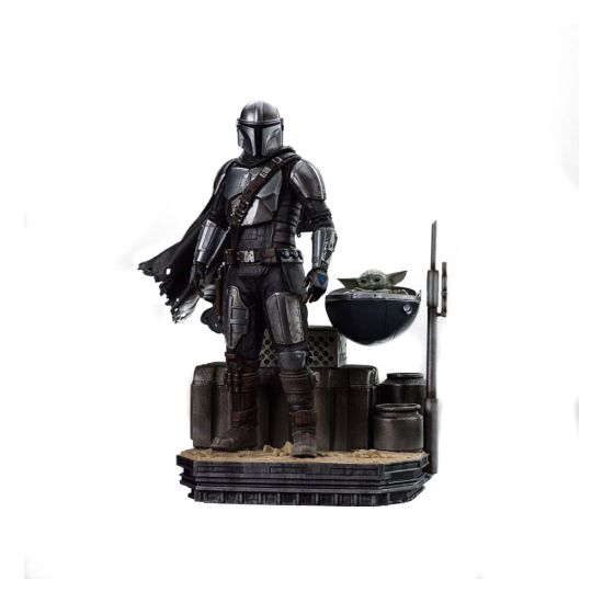 Star Wars : Statue à l'échelle de Din Djarin et Din Grogu 1/10 (21 cm) Précommande