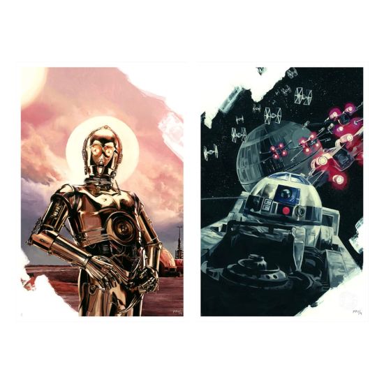Star Wars Episode IV: C-3PO & R2-D2 Set of 2 Art Prints (30 x 46cm) - unframed