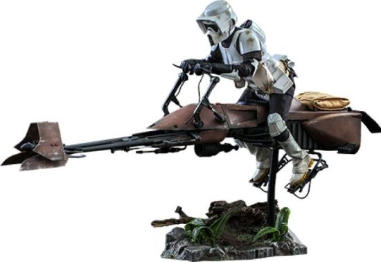 Star Wars Episodio VI: Figura de acción de soldado explorador y moto deslizadora 1/6 (30 cm)