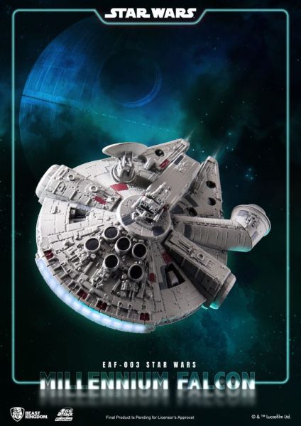 Star Wars: Modelo flotante del ataque del huevo del Halcón Milenario con función de iluminación (13 cm) Reserva