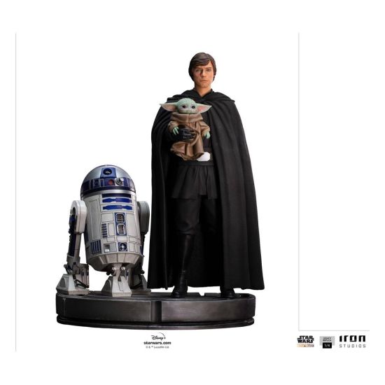 Star Wars The Mandalorian: Luke Skywalker, R2-D2 & Grogu Legacy Replica-standbeeld 1/4 (54cm) Pre-order